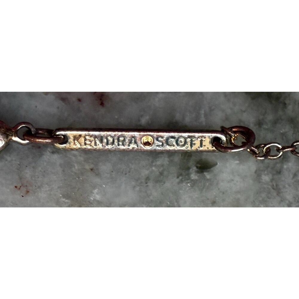 Kendra Scott Elisa Vermeil Pendant Iridescent Drusy Gold Tone Necklace w/Bag L4 - Picture 9 of 9